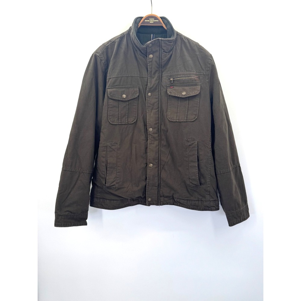 Levis Brown Mens Chore Barn Canvas Coat L Utility Jacket Quilted Flannel Lined